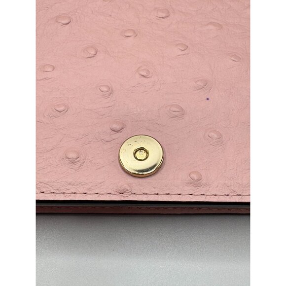 Kate Spade Alexander Avenue Pink Ostrich-Embossed Leather Crossbody Wallet With - Picture 4 of 13